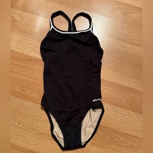 Dolfin Black and White Women's Competitive One-Piece Swimsuit